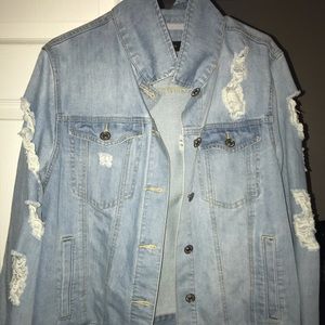 Forever 21 distressed denim jacket